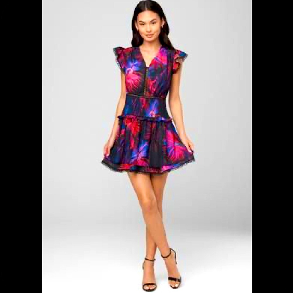 Bebe Ruffled Smock Waist Dress - Picture 7 of 7